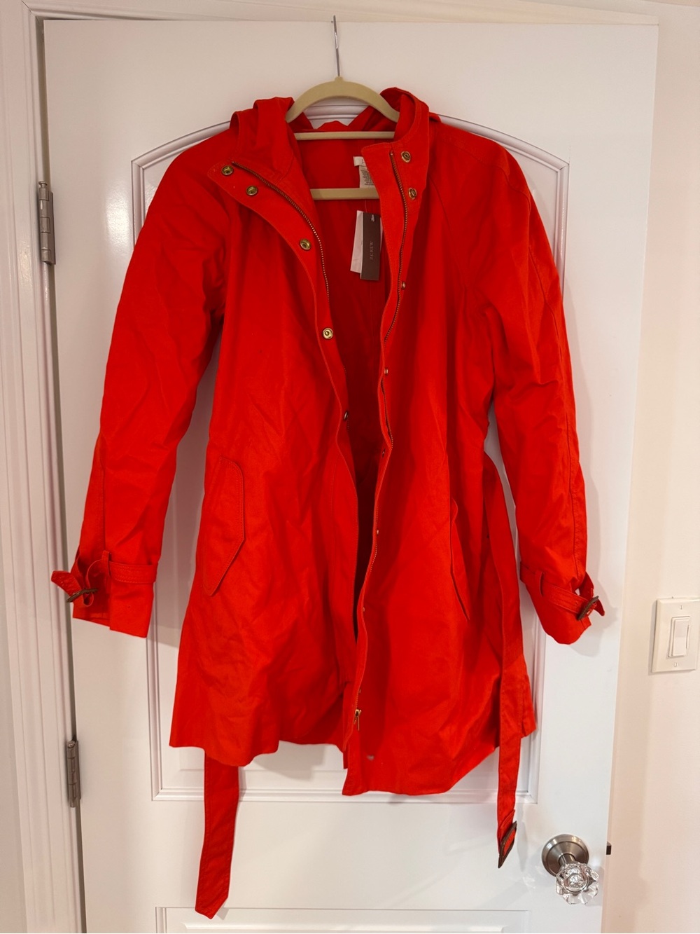 NWT J.Crew Hooded Trench Coat